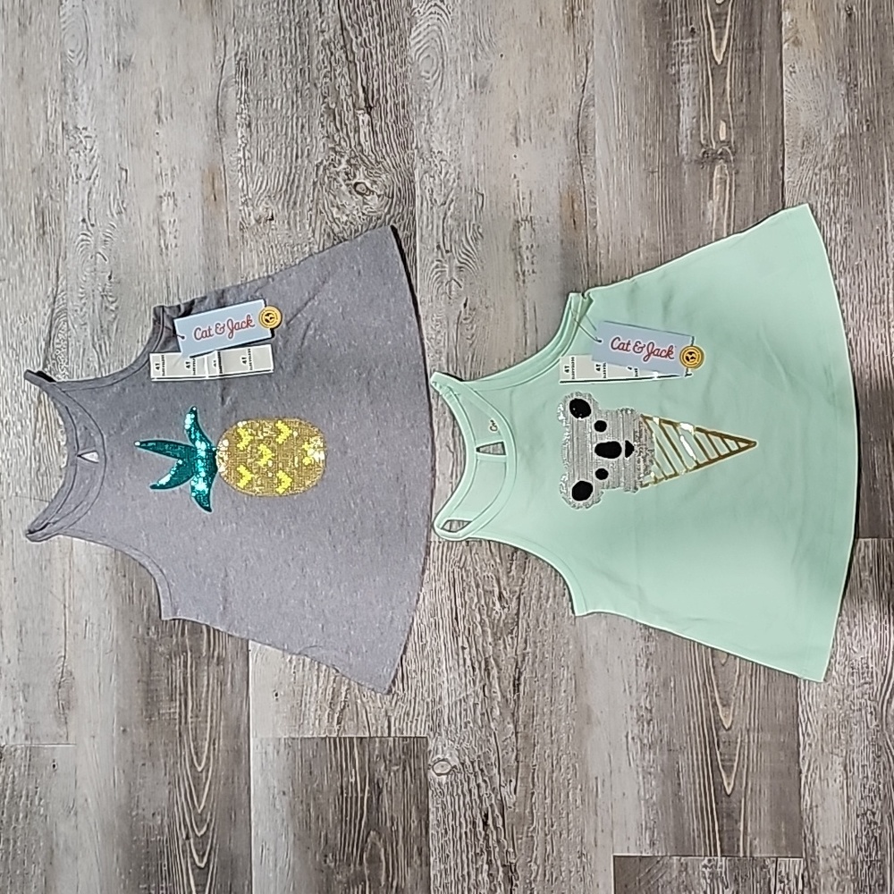 Cat & Jack Toddler Girl's Tank tops Size 4T NWT
